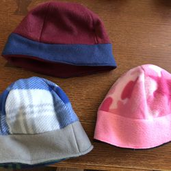 Child’s Homemade Reversible Fleece Hat