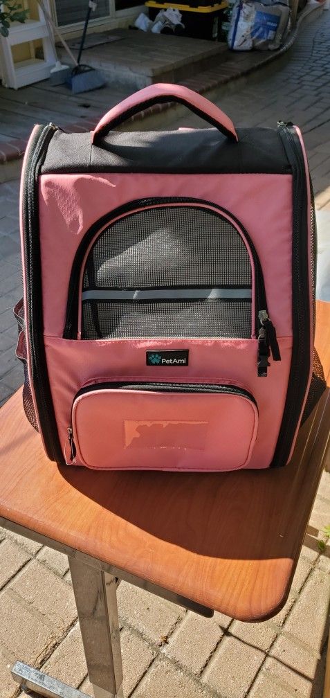 Backpack Color Rosa, Para Perro Pequeño.