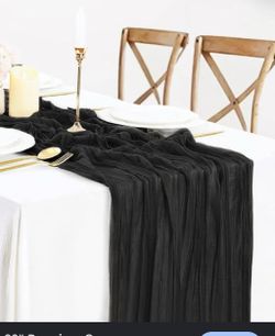 Black Chiffon Runners