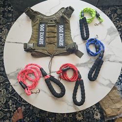Service Dog Tactical Harness With Free Heavy one  Duty Leash free 