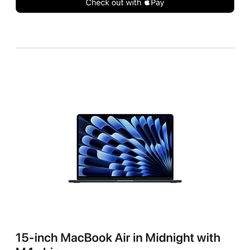 15-inch MacBook Air: M4 chip, 24gb memory, 512gb storage.