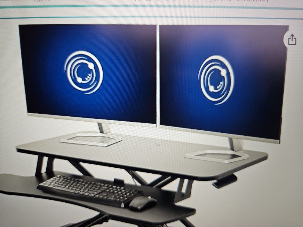 Laptop Workstation , Vivo 36 Inch Desk Converter Height Adjustable Riser
