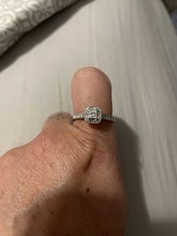 10K White Gold Engagement Ring