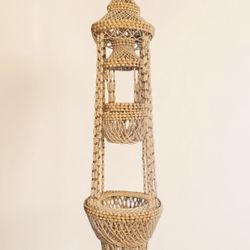 Vintage 5' Seashell Hanging plant Holder / Hanger