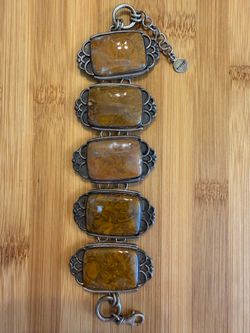 Sterling silver Jasper bracelet