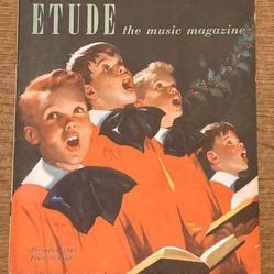 The Etude Music Magazine December 1948 issue Christmas vintage ads sheet music 