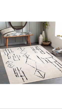 ✨ BRAND NEW Lavadora Beige Indoor 7'10" x 10' Machine Woven Rug