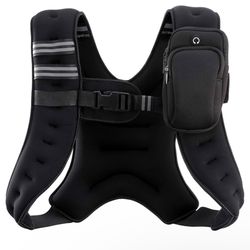 ZELUS Weighted Vest, 12lb Weight Vest with Reflective Stripe for Workout, Strength Training, Running, Fitness, Muscle Buil