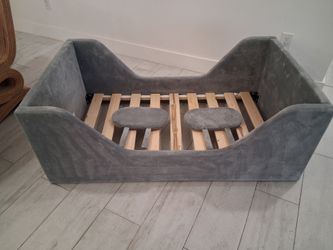 Gray toddler bedframe only