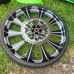 26 Inch Harley Davidson Front Wheel And Fender 
