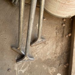 Floor scrapers, and thin set mixing paddle