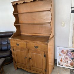 Vintage Maple dining hutch