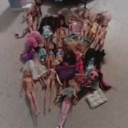 Over 40 Barbies And Disney Dolls