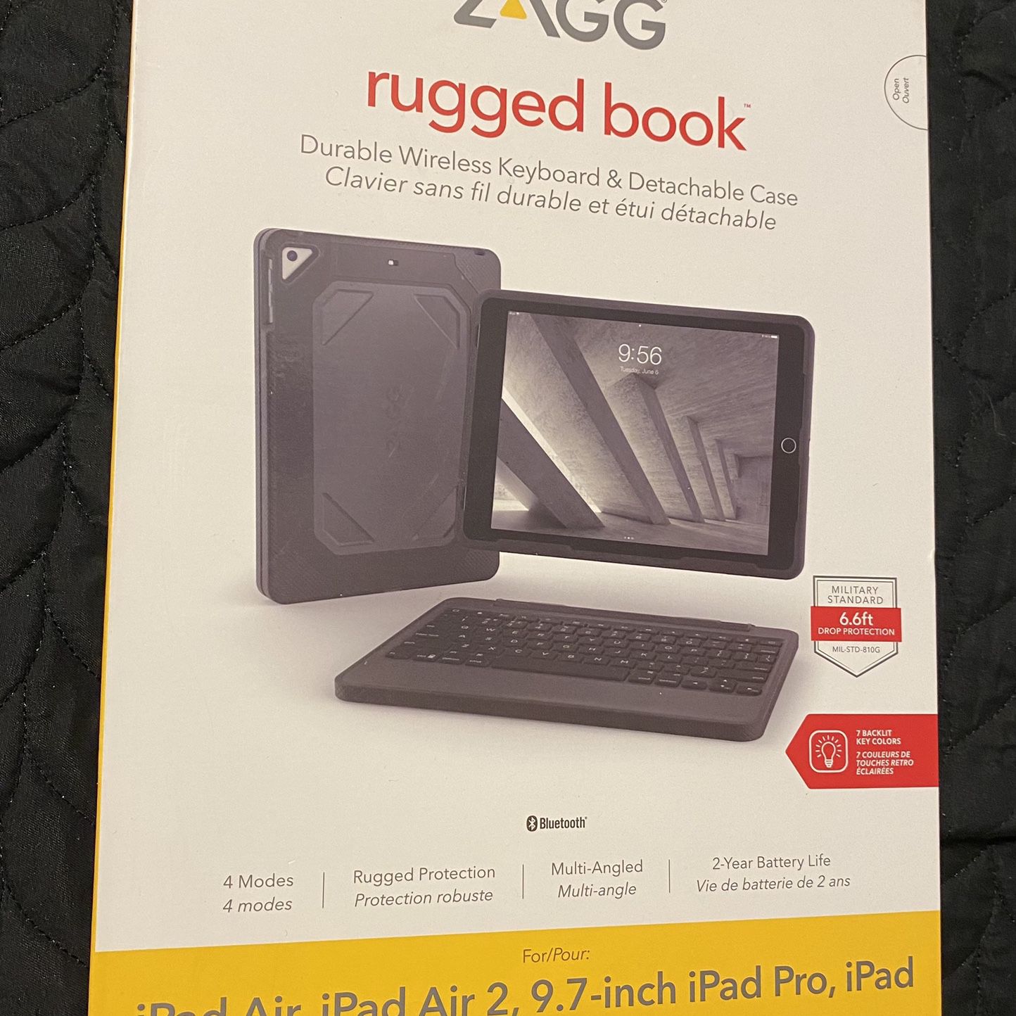 NEW!! ZAGG Rugged Book For iPad