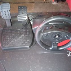 T80 Thrustmaster Steering Wheel And Pedals. (Ps3/ps4)