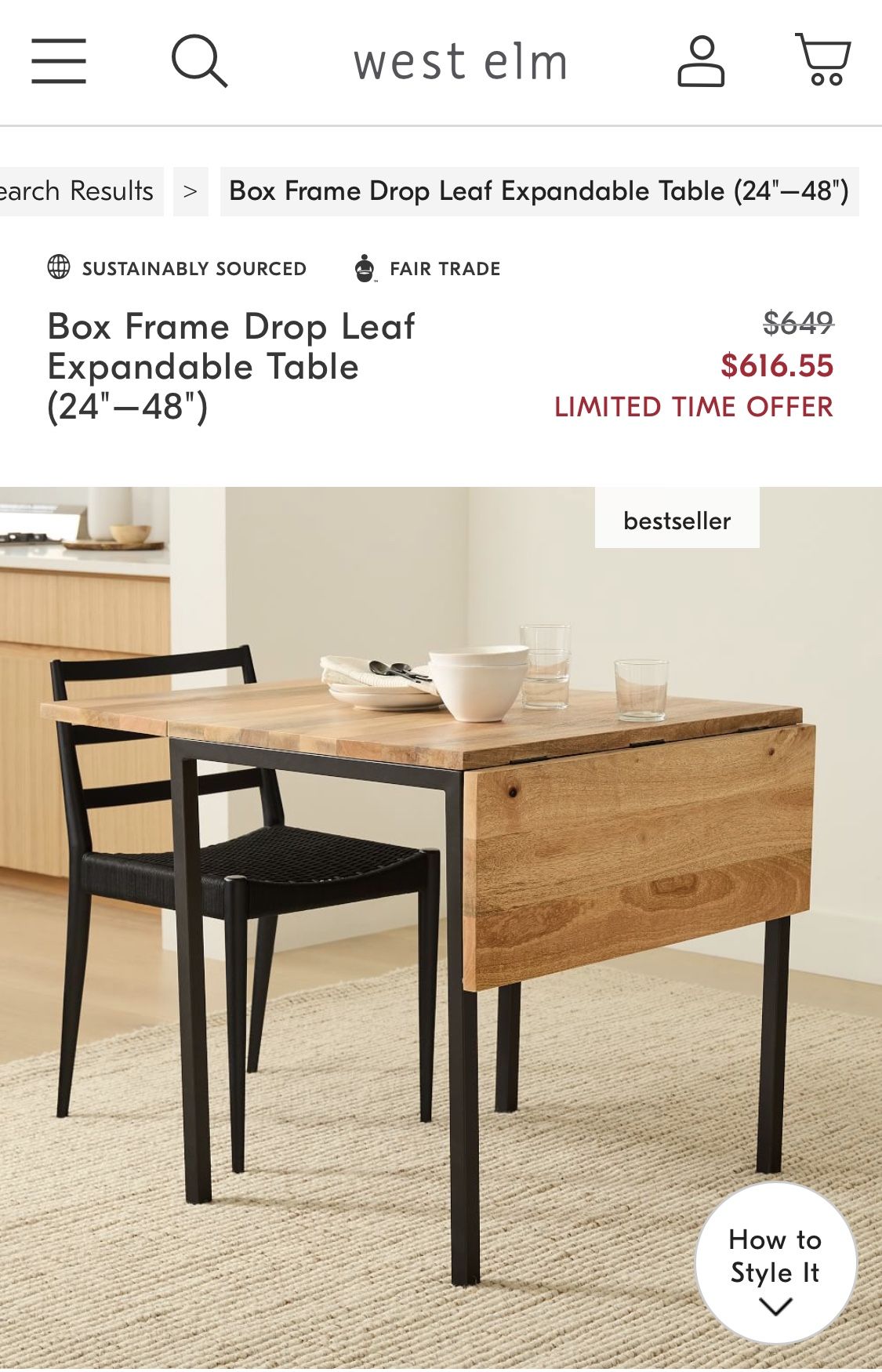 Drop Leaf Table West Elm