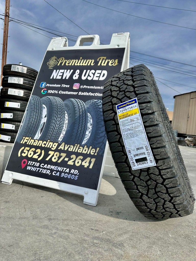 245/75/16 Goodyear A/T NEW TIRES LLANTAS NUEVAS