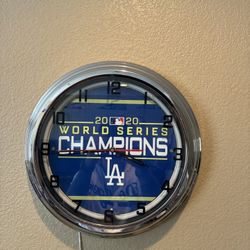 Los Angeles Dodgers Neon Clock 
