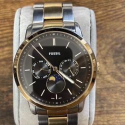 Fossil Neutra Moonphase multifunction two-tone stainless steel watch