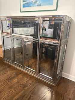 Mirrored Cabinet Sideboard with Drawers and Doors