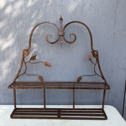 Wrought Iron Metal Shelf 