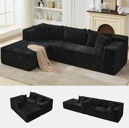 Black 108’ boneless couch
