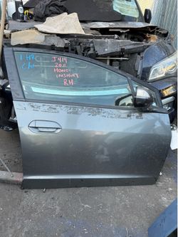 2011 Honda Insight Front Door Passenger Side RH Gray electric J414; 2010 to 2014