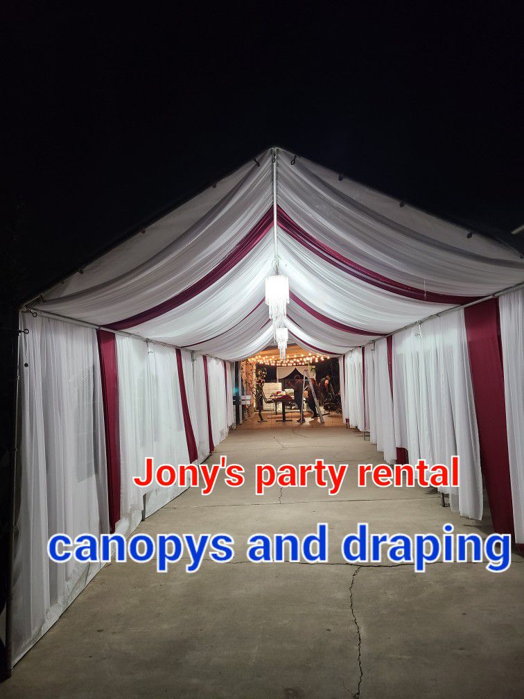 Canopys,draping,tables, Chairs, Jumper And Heater 