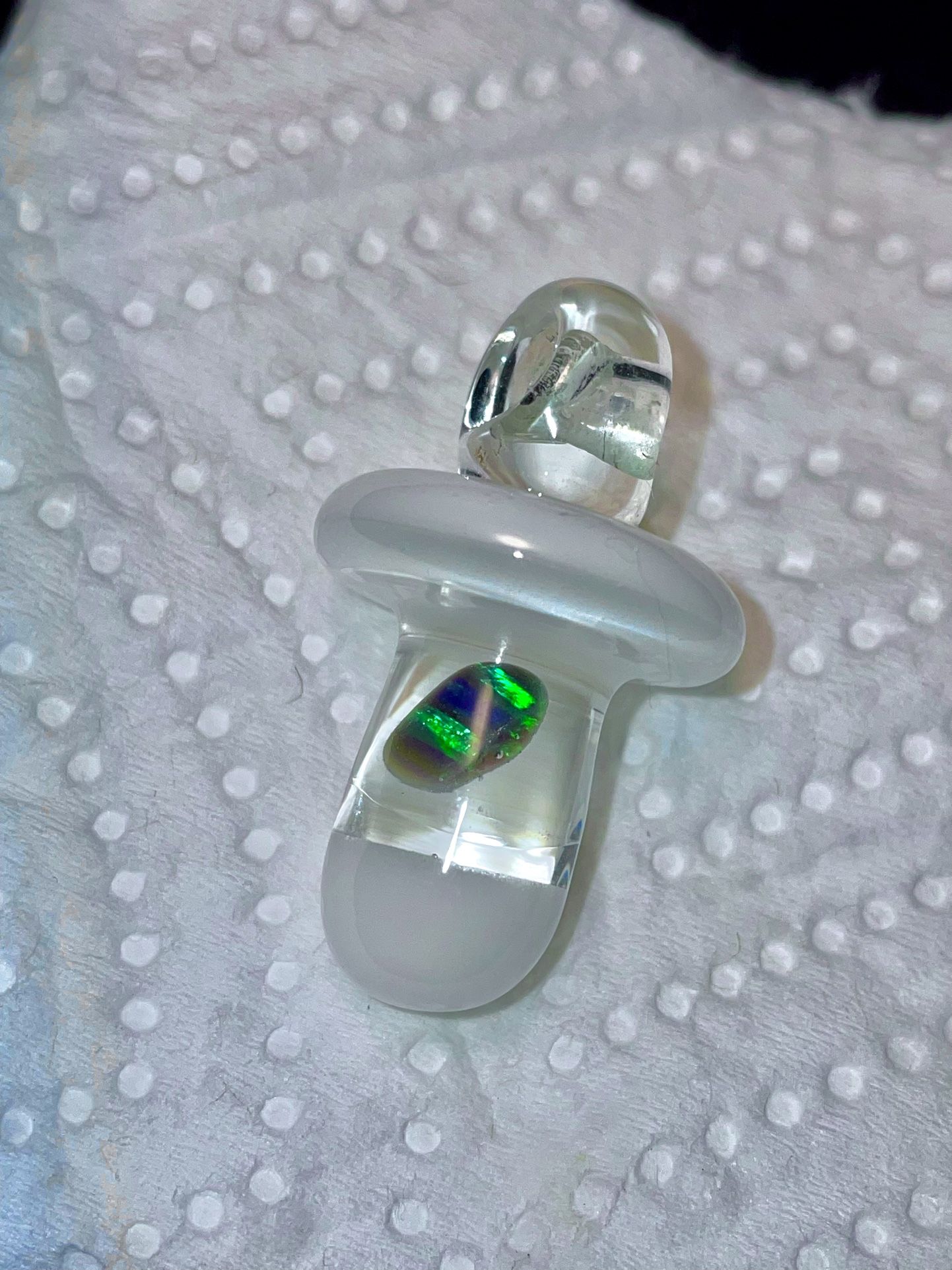 white pendant black opal