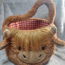 Highland Cow Easter Toy Basket Must Pick Up