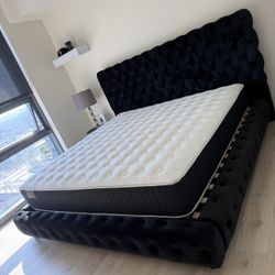 New In Box King Bed Frame With Mattress (Read Description Below)