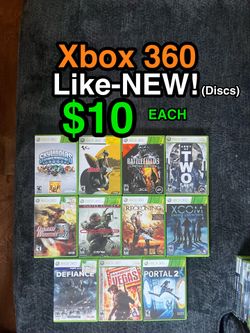 🎮 Like-NEW Xbox 360 Game discs $10 each