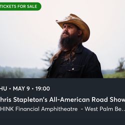 Chris Stapleton Tickets GA (VIP) Tickets