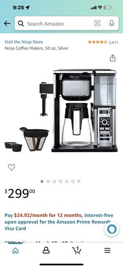  Ninja CM401 Specialty 10-Cup Coffee Maker with 4 Brew Styles  for Ground Coffee, Built-in Water Reservoir, Fold-Away Frother & Glass  Carafe, Black: Home & Kitchen