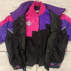 Vintage 90s Arctic Cat Snowmobile Western Aztec 2 For 1 Racing Jacket Sz Medium