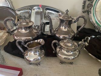 4 piece silver plated tea service