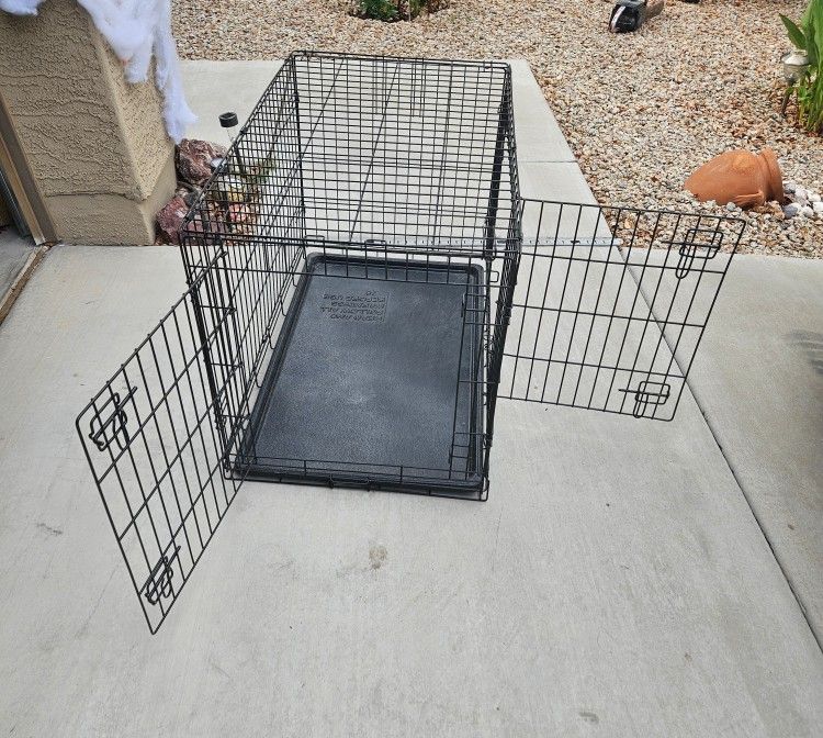 Double Doors 36" Wire Dog Kennel Crate