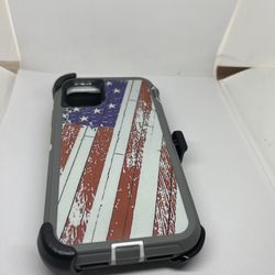 For iPhone 11 Camo USA Flag Camouflage Case With Belt Clíp Holster 
