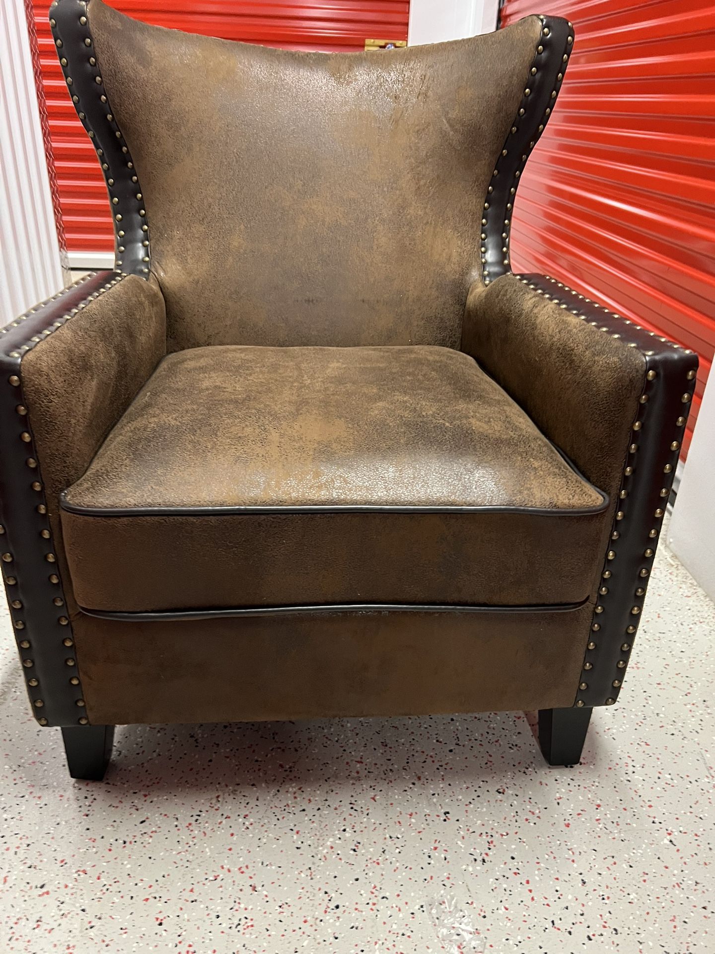 Brown Grommet Club Chair