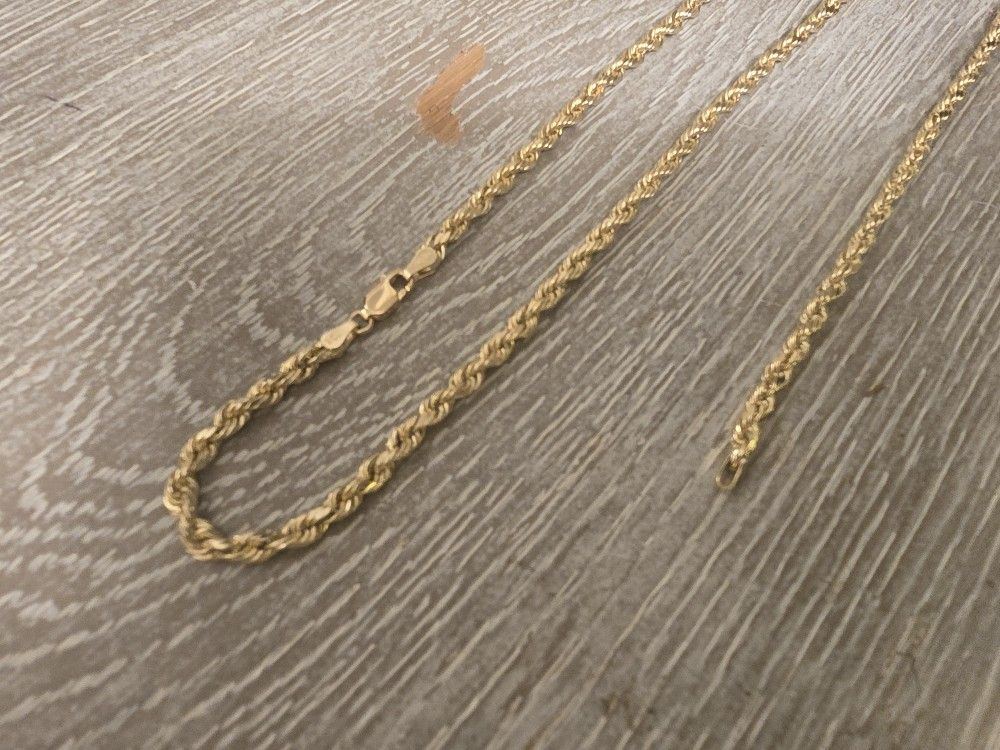4mm Gold Rope Set