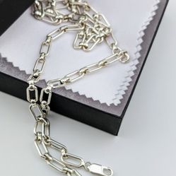 26" VERY COOL 925 SILVER PAPERCLIP LINK CHAIN 