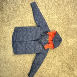 North Face kids Medium Navy And Orange Jacket