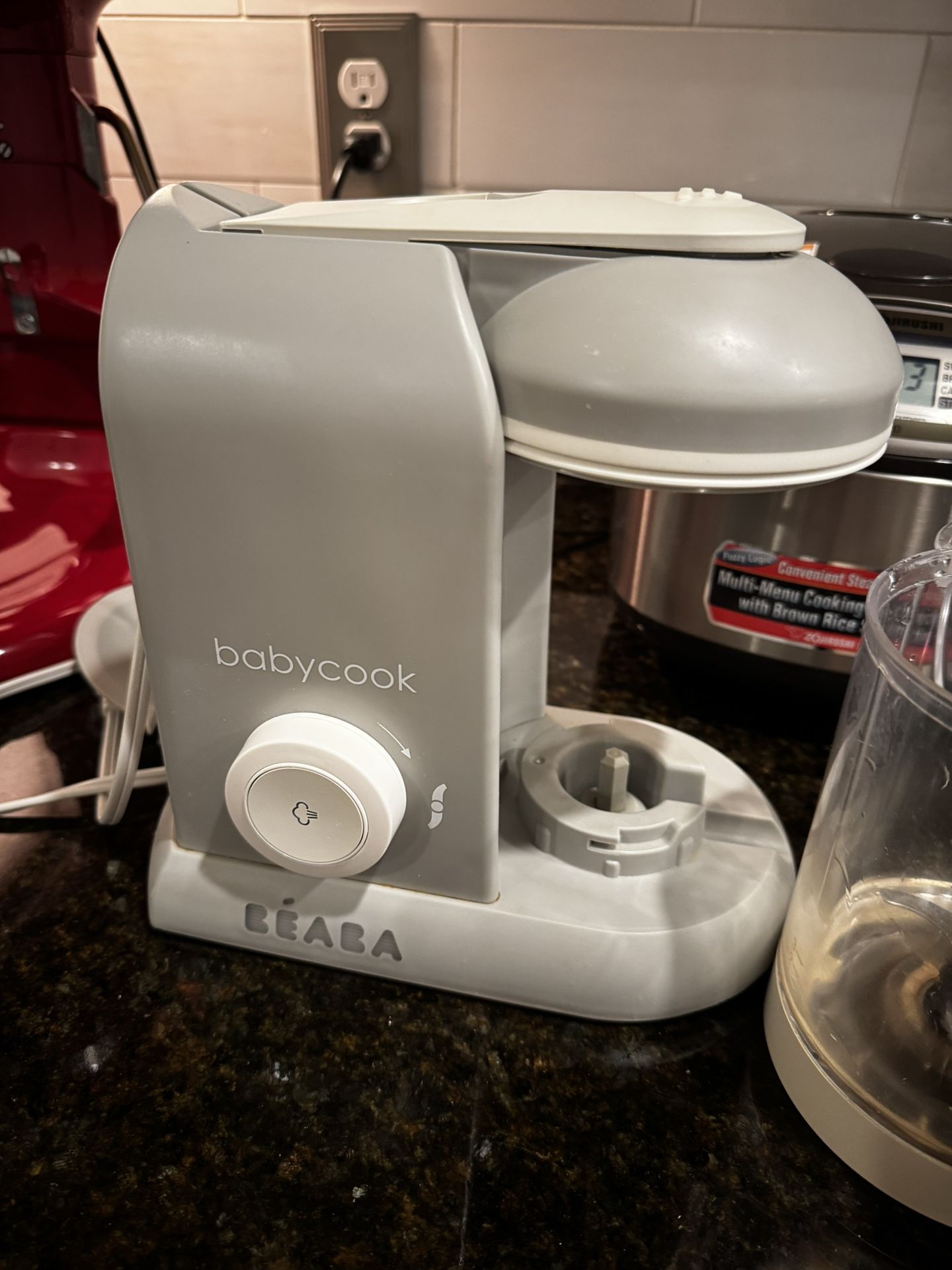 BEABA Babycook Solo 4 in 1 Baby Food Maker, Baby Food Processor Baby Food Steamer, Lrg Capacity 4.5 Cups 27 Servings in 20 Mins, Auto Steam Cooking, P