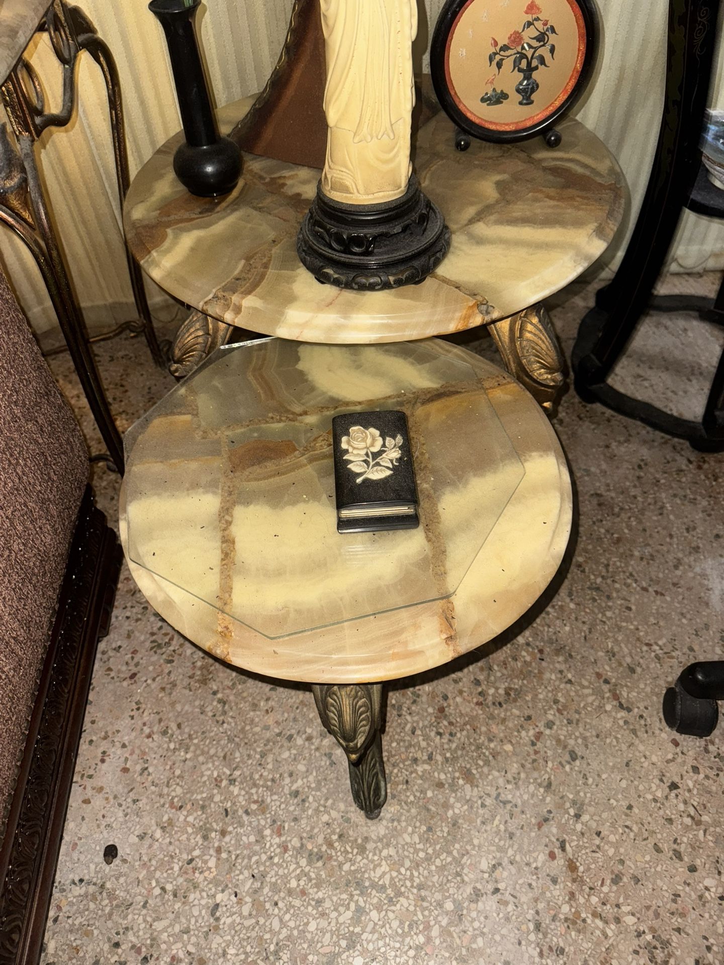 marbel round coffee tables set of 2