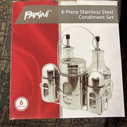 6 Piece Stainless  Steel Condiment Set