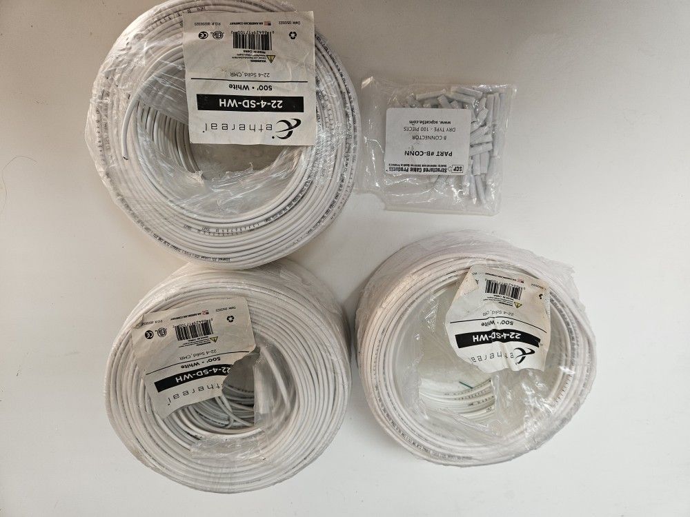 alarm and surveillance wire 22-gauge, 4-conductor wire