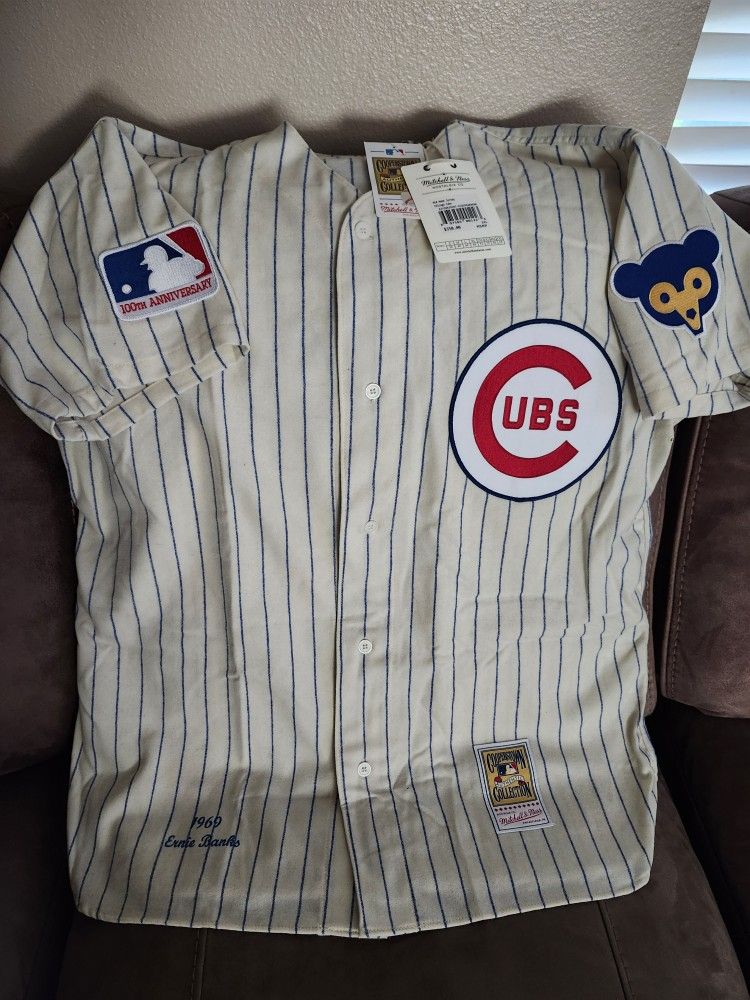 Chicago Cubs Ernie Banks Throwback Jersey