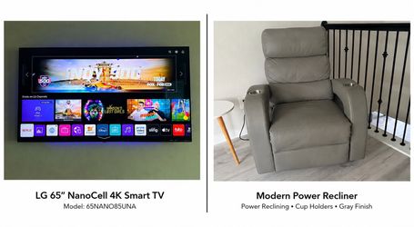 🔥 TV LG 65” 4K + Reclinable Eléctrico | Combo $600.00 🔥