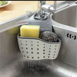 Kitchen Organiser Sink Caddy Basket Dish Cleaning Sponge Holder Soap Dispenser