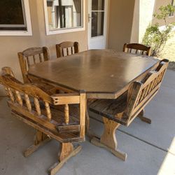 Wooden Table and Chairs 